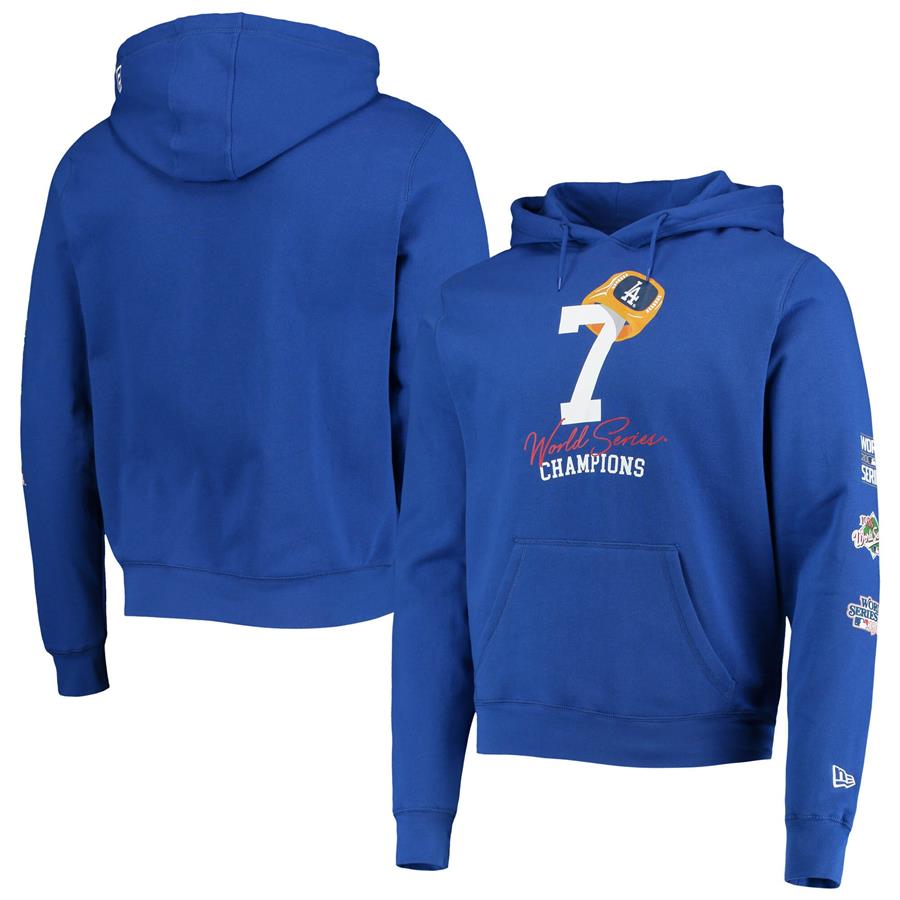 Los Angeles Dodgers New Era Count the Rings Pullover Hoodie - Royal