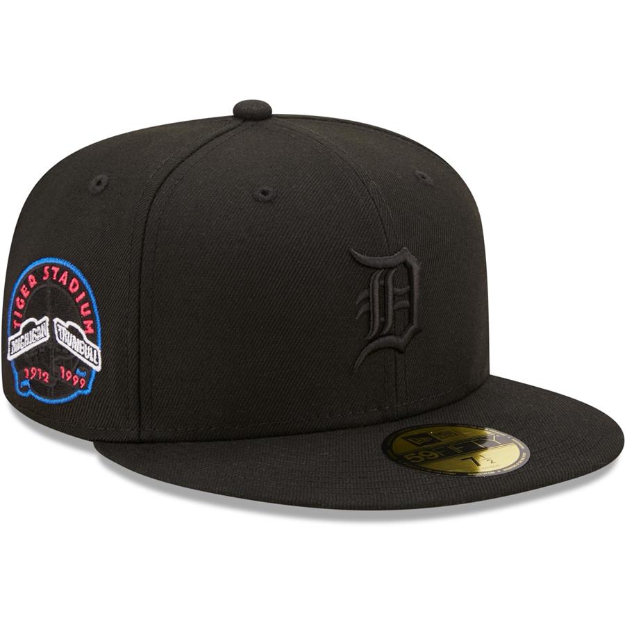 Detroit Tigers New Era Tiger Stadium Splatter 59FIFTY Fitted Hat - Black