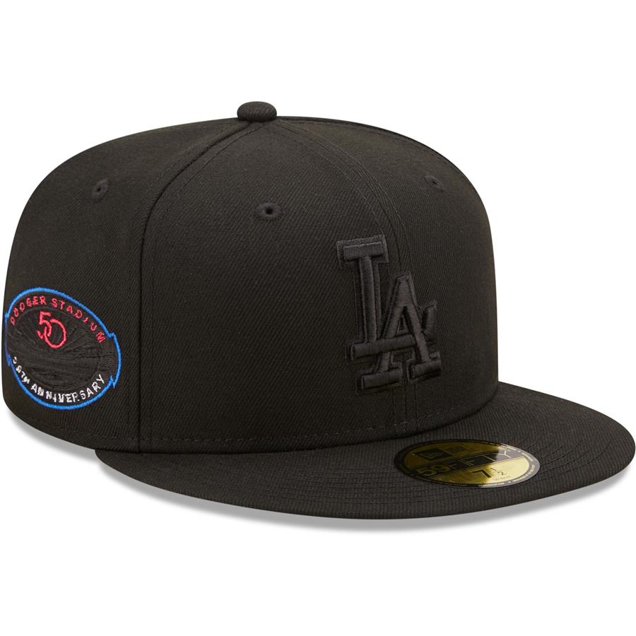 Los Angeles Dodgers New Era Dodger Stadium Splatter 59FIFTY Fitted Hat - Black