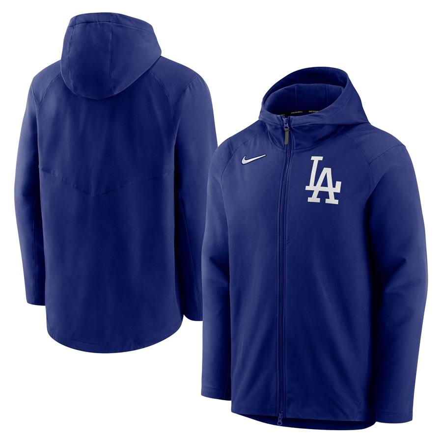 Los Angeles Dodgers Nike Authentic Collection Full-Zip Hoodie Performance Jacket - Royal/