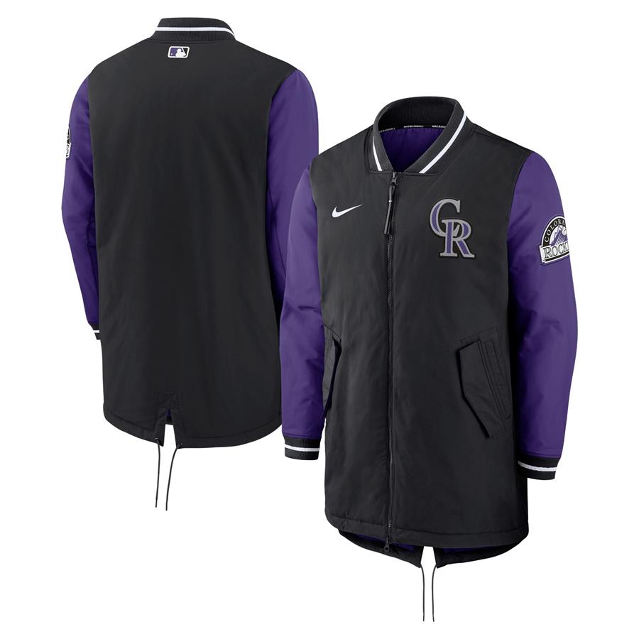 Colorado Rockies Nike Authentic Collection Dugout Performance Full-Zip Jacket - Black
