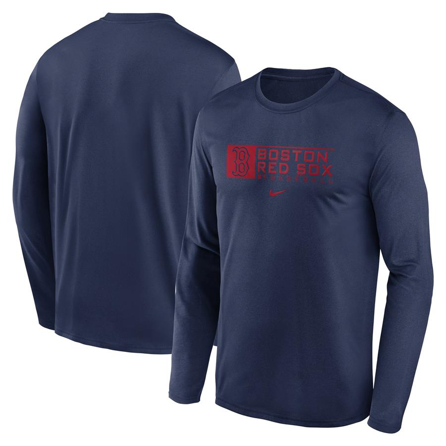 Boston Red Sox Nike Authentic Collection Performance Long Sleeve T-Shirt - Navy