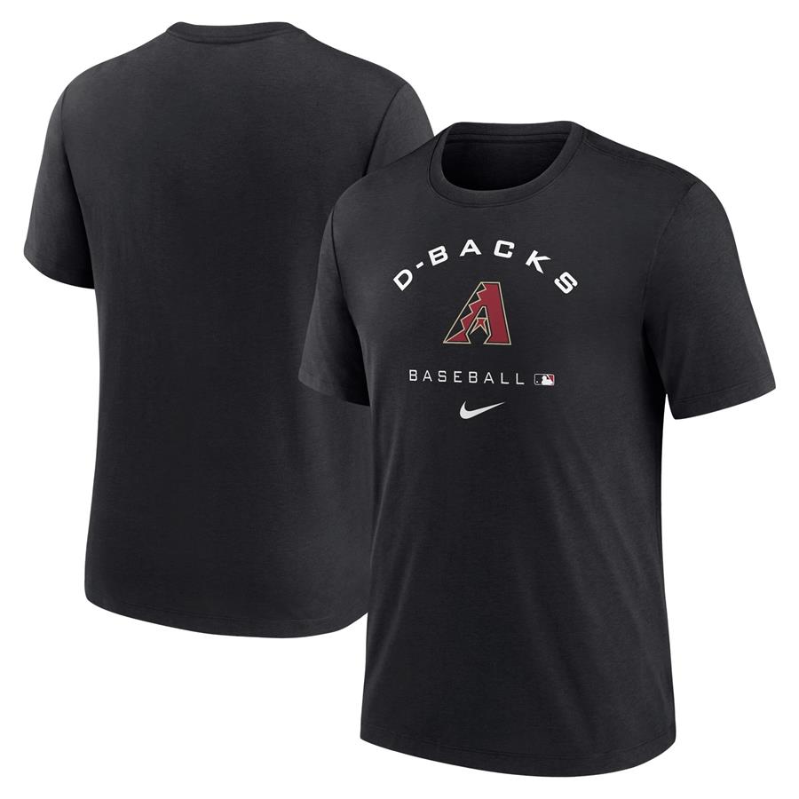 Arizona Diamondbacks Nike Authentic Collection Tri-Blend Performance T-Shirt - Black
