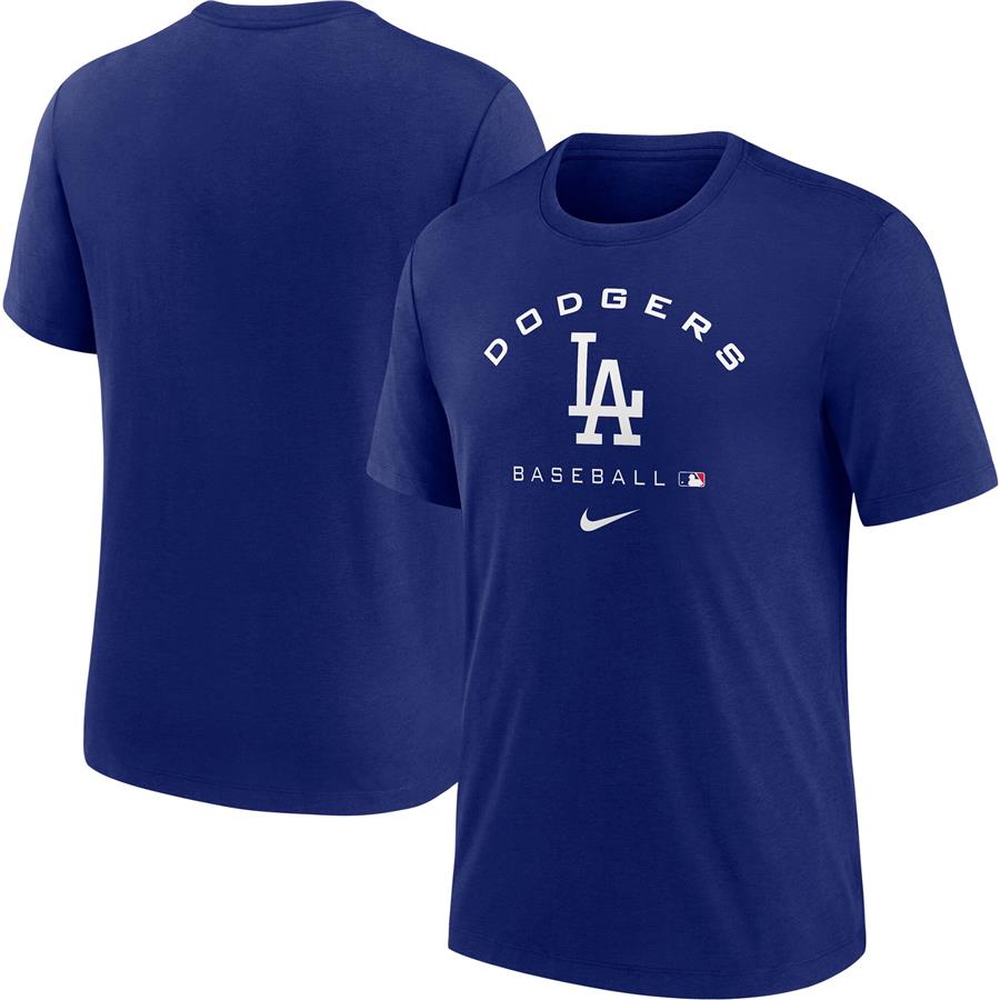 Los Angeles Dodgers Nike Authentic Collection Tri-Blend Performance T-Shirt - Royal