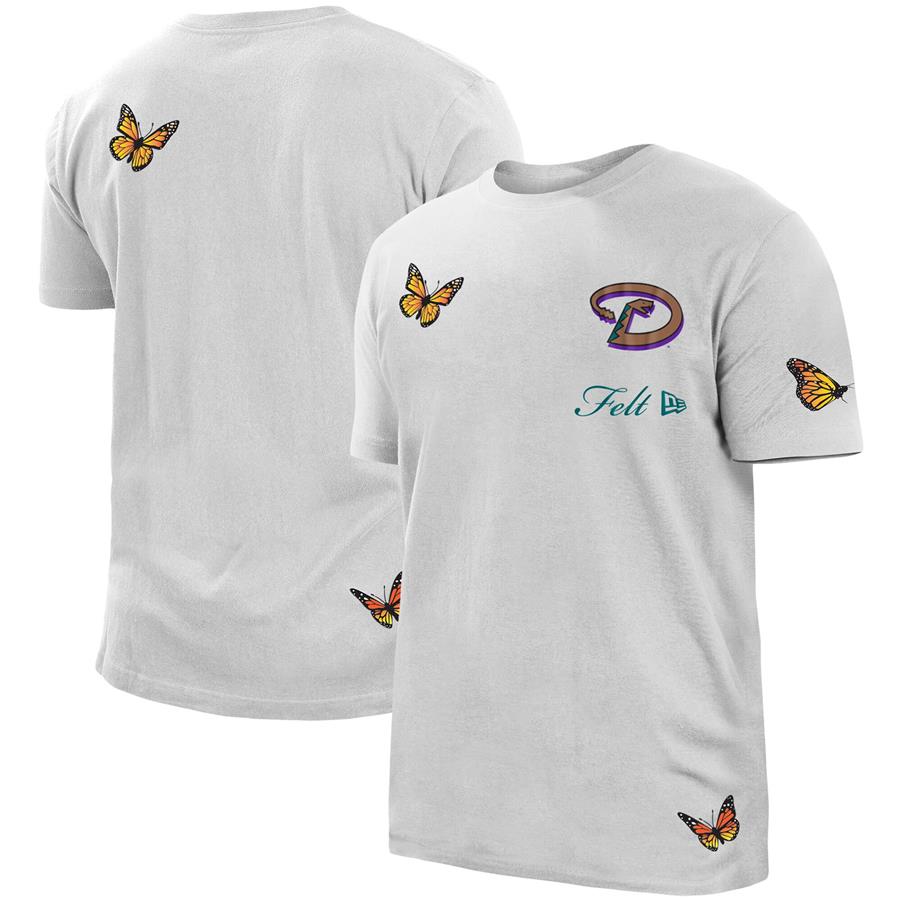 Arizona Diamondbacks New Era x FELT Butterfly T-Shirt - White