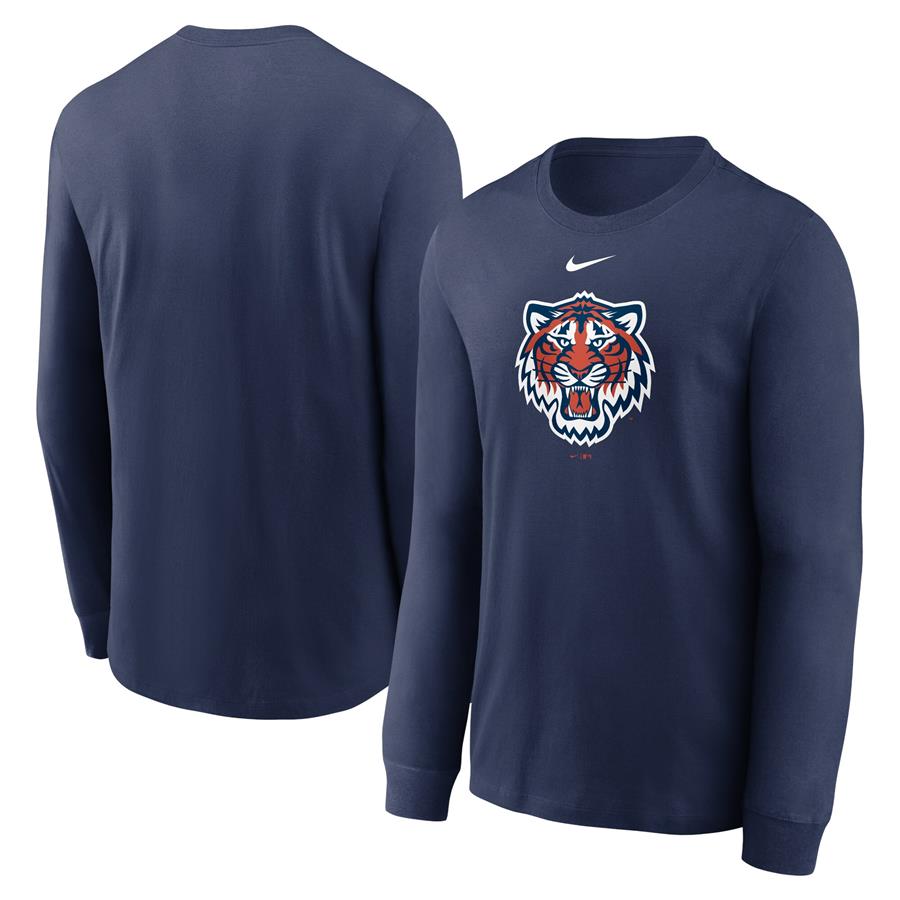 Detroit Tigers Nike Alternate Logo Long Sleeve T-Shirt - Navy
