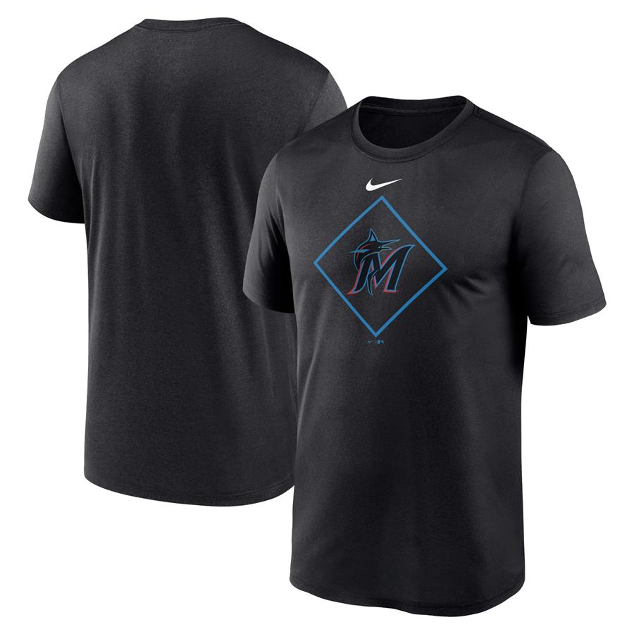 Miami Marlins Nike Legend Icon Performance T-Shirt - Black
