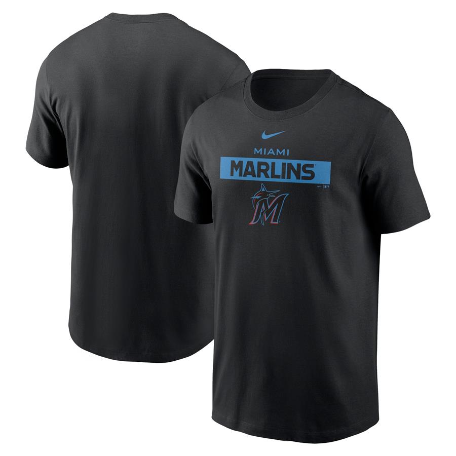 Miami Marlins Nike Team T-Shirt - Black