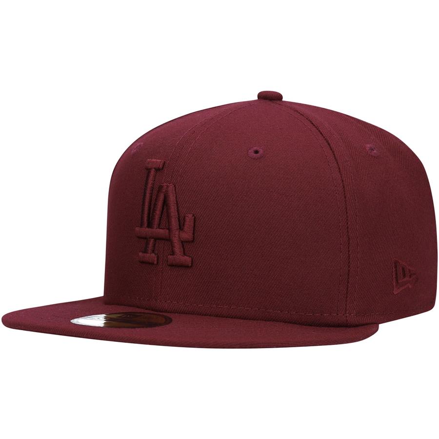 Los Angeles Dodgers New Era Oxblood Tonal 59FIFTY Fitted Hat - Maroon