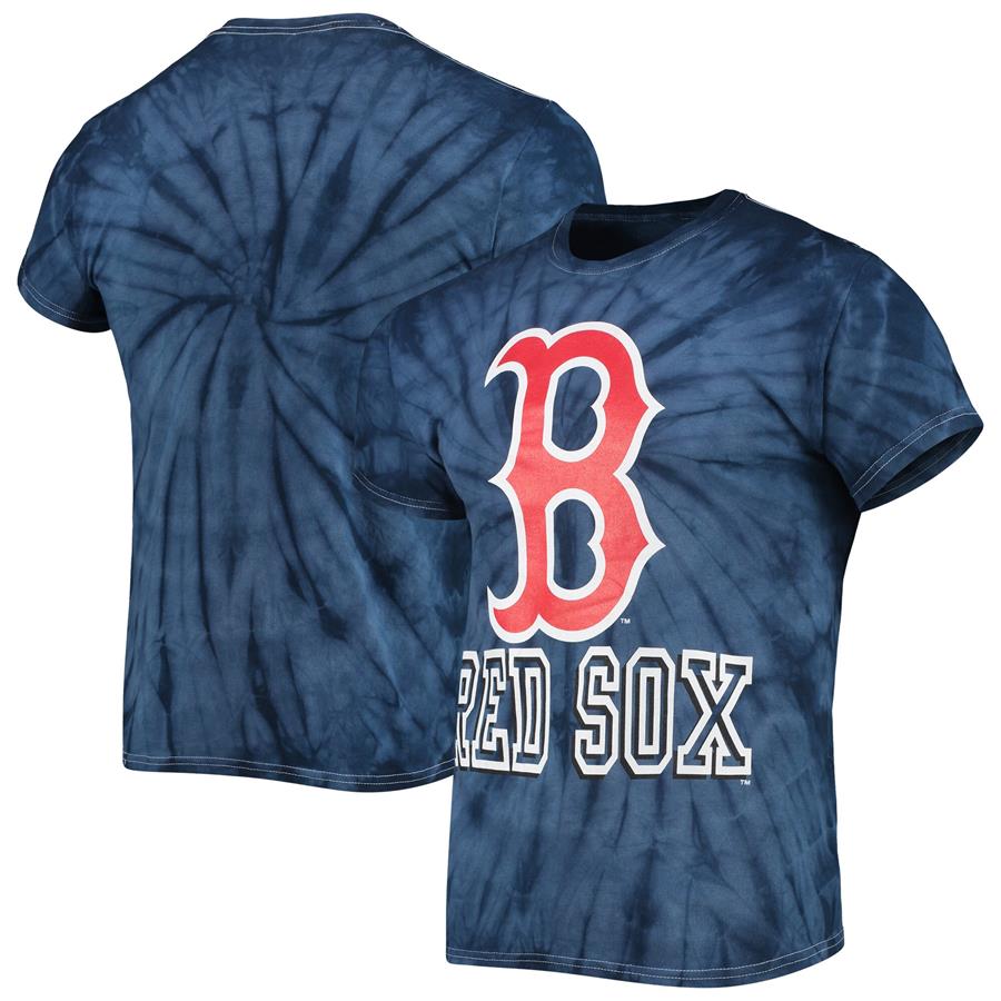 Boston Red Sox Stitches Spider Tie-Dye T-Shirt - Navy