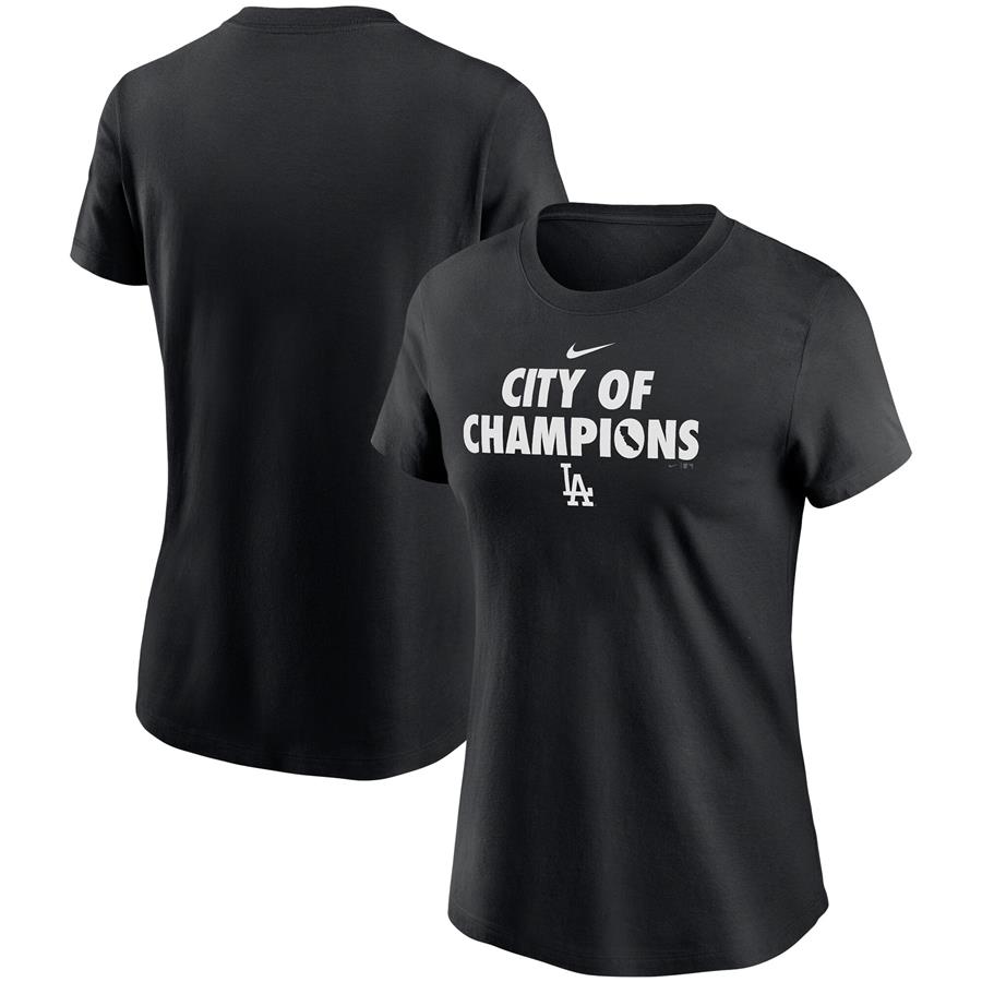 Los Angeles Dodgers Nike Women's Logo Local Nickname T-Shirt - Black