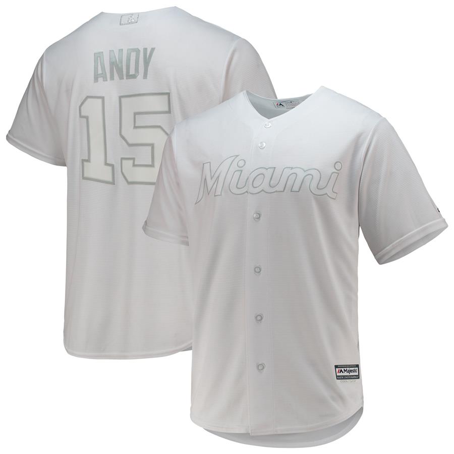 Brian "Andy" Anderson Miami Marlins Majestic Player's Weekend Cool Base Jersey - White