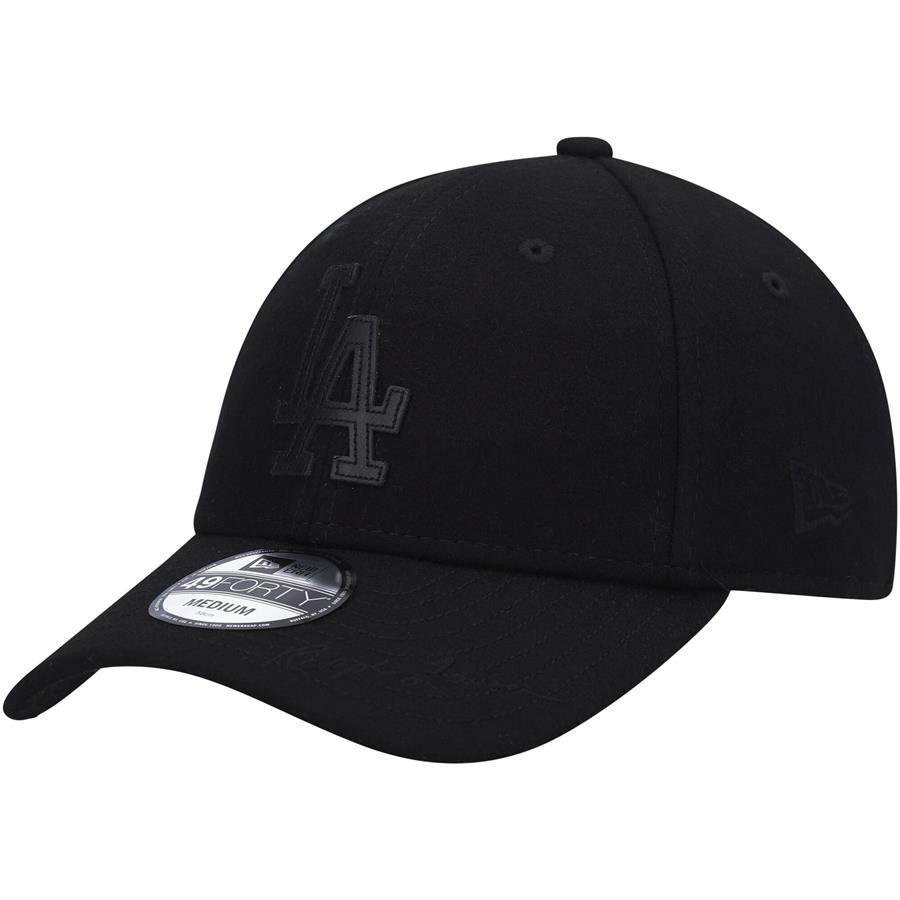 Los Angeles Dodgers New Era Black on Black 49FORTY Fitted Hat