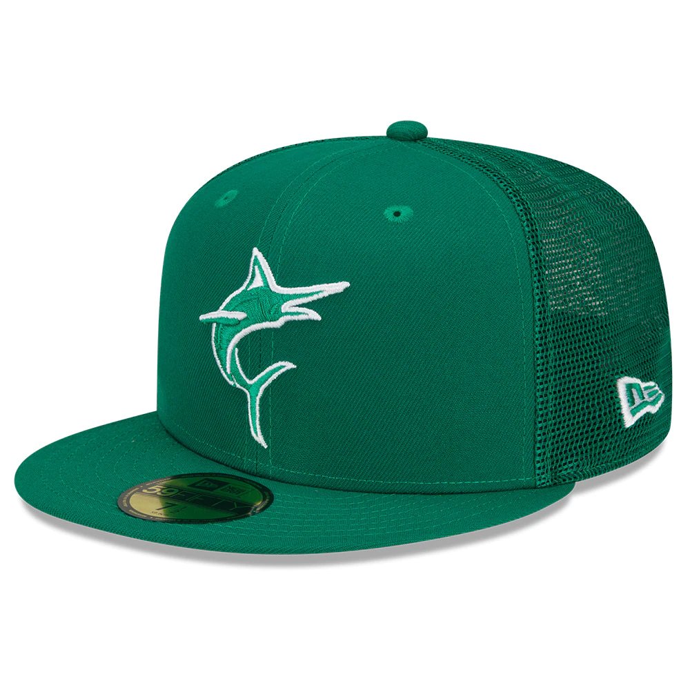 Miami Marlins New Era 2022 St. Patrick's Day On-Field 59FIFTY Fitted Hat - Green