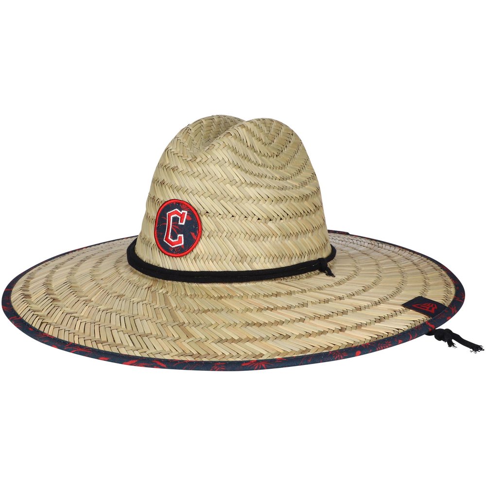Cleveland Guardians New Era MLB Spring Training Straw Hat - Natural