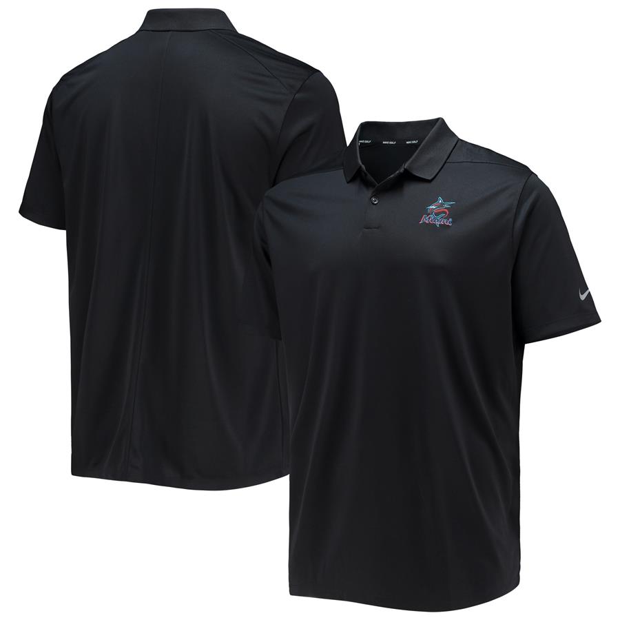 Miami Marlins Nike Golf Team Victory Performance Polo - Black