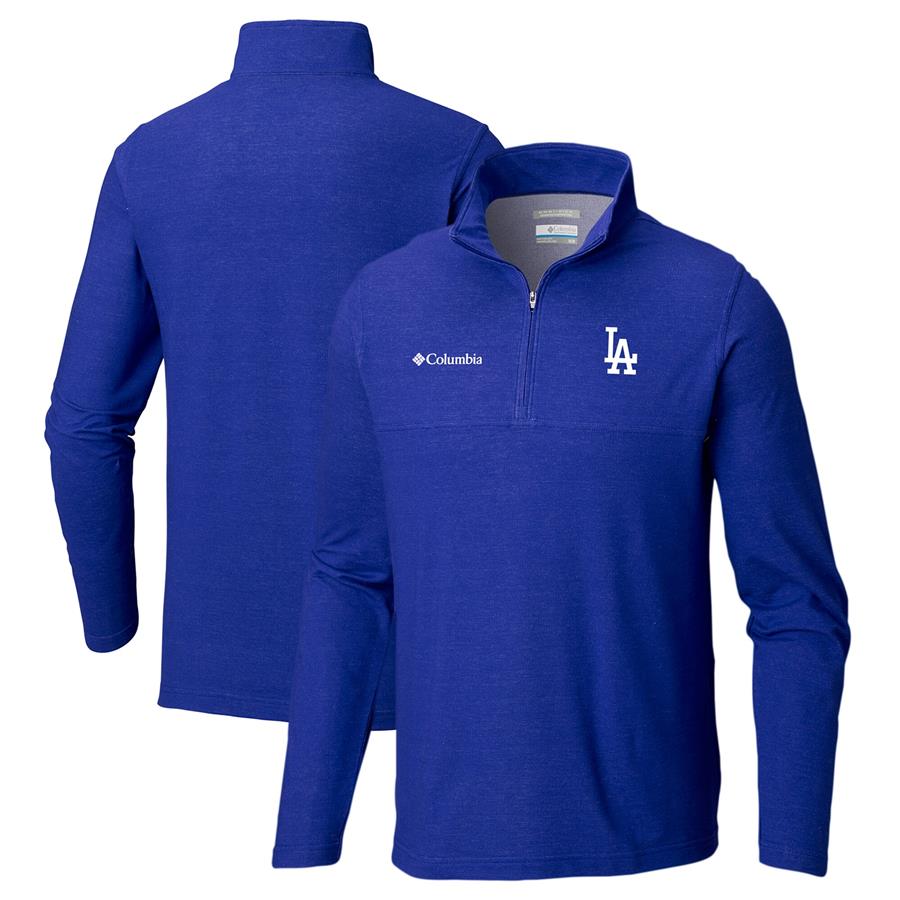 Los Angeles Dodgers Columbia Rugged Ridge Half-Zip Pullover Top - Royal