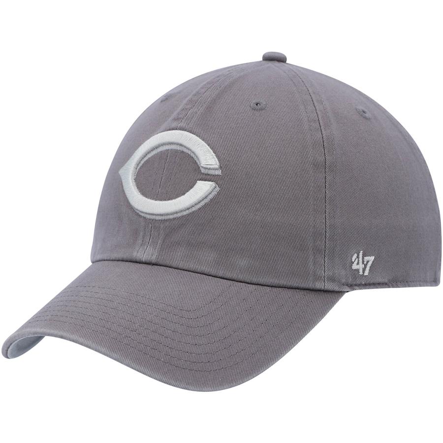 Cincinnati Reds '47 Tonal Ballpark Clean Up Adjustable Hat - Gray