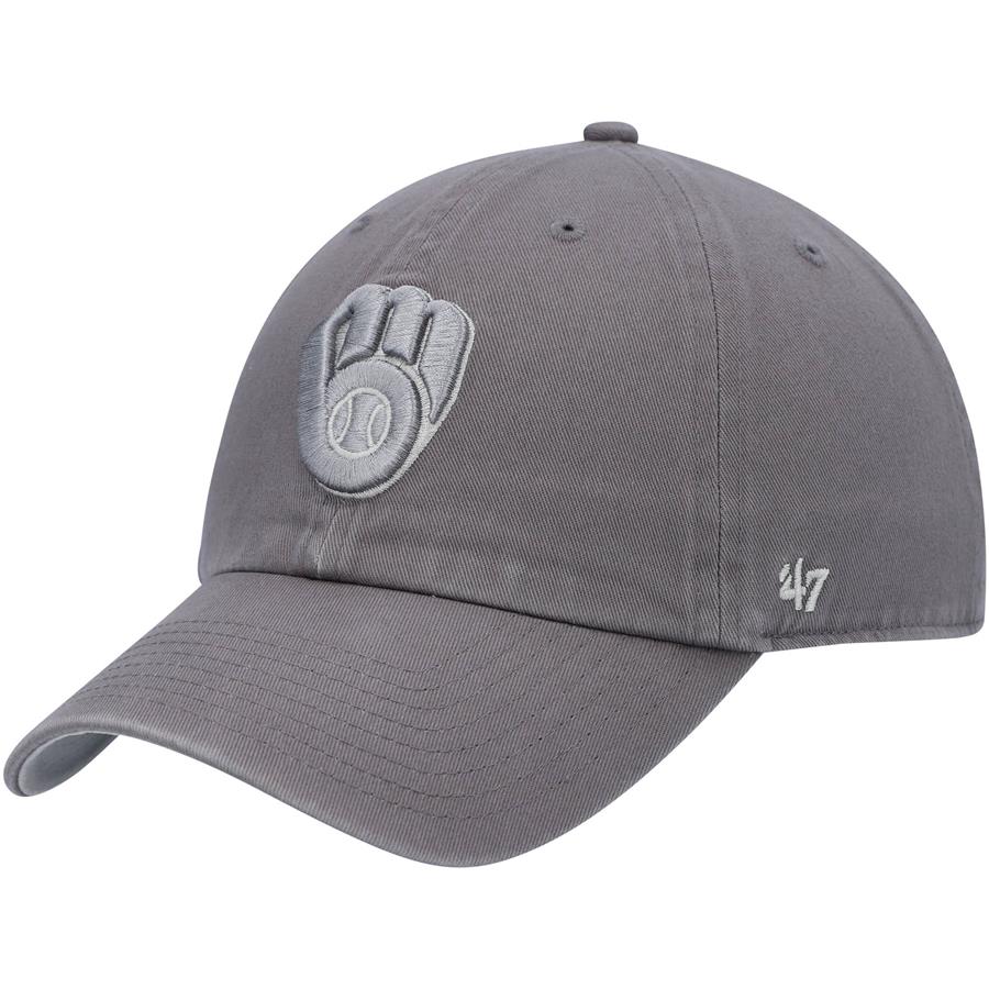 Milwaukee Brewers '47 Tonal Ballpark Clean Up Adjustable Hat - Gray