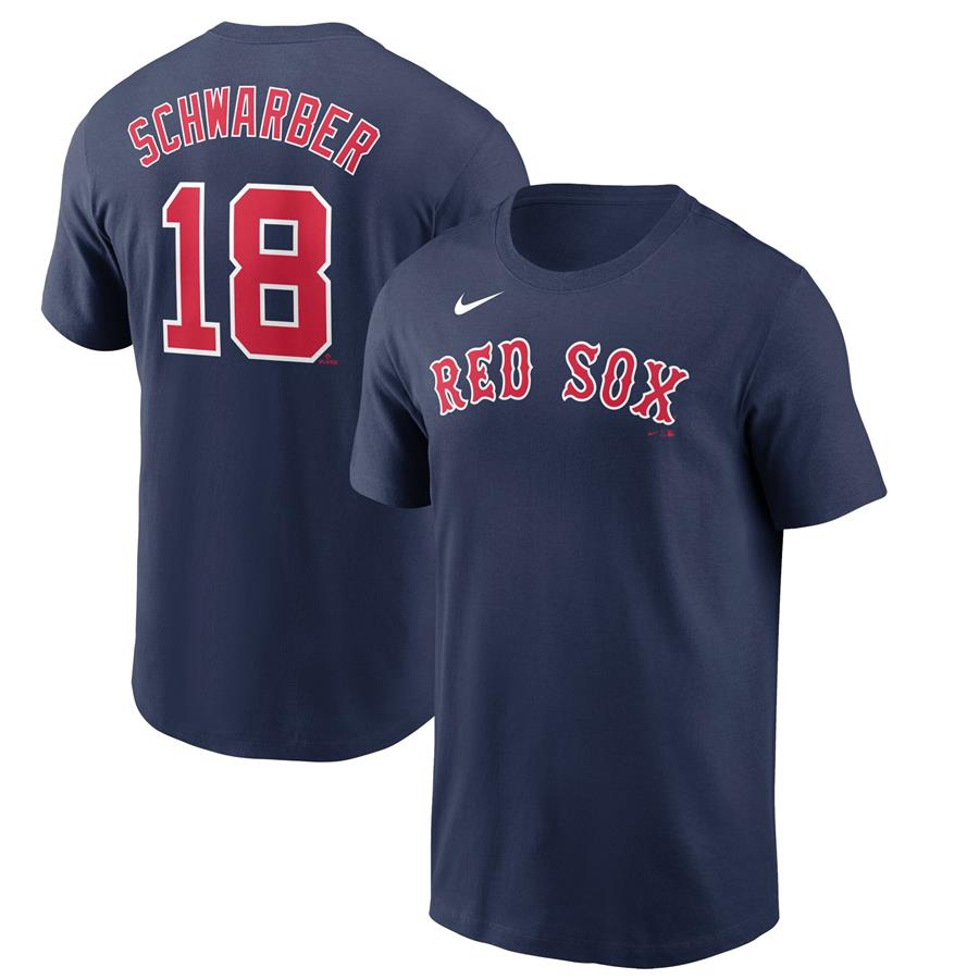 Kyle Schwarber Boston Red Sox Nike Name & Number T-Shirt - Navy