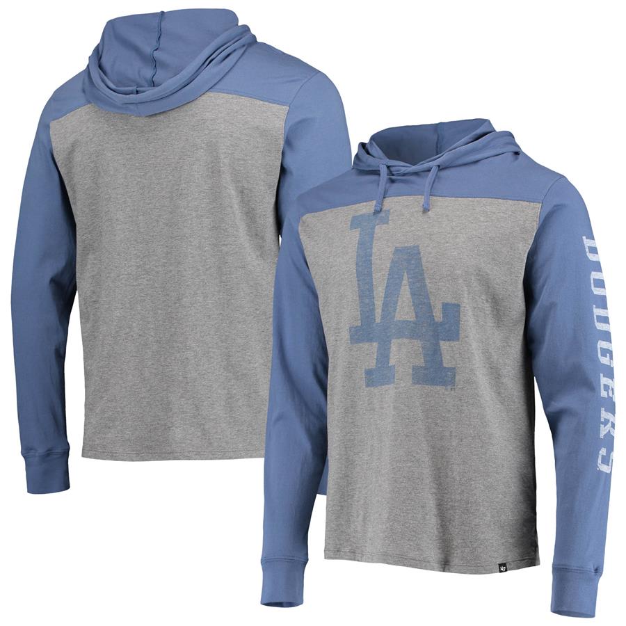 Los Angeles Dodgers '47 Franklin Wooster Pullover Hoodie - Gray