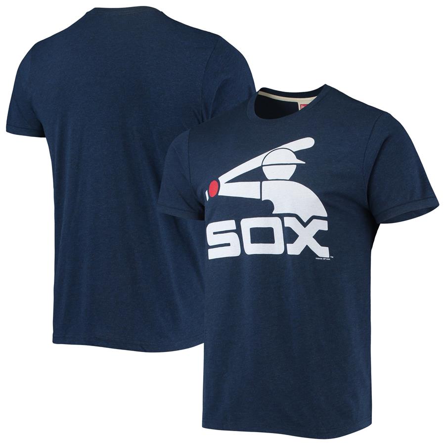 Футболка Chicago White Sox Homage Hand-Drawn Logo Tri-Blend (тёмно-синий)