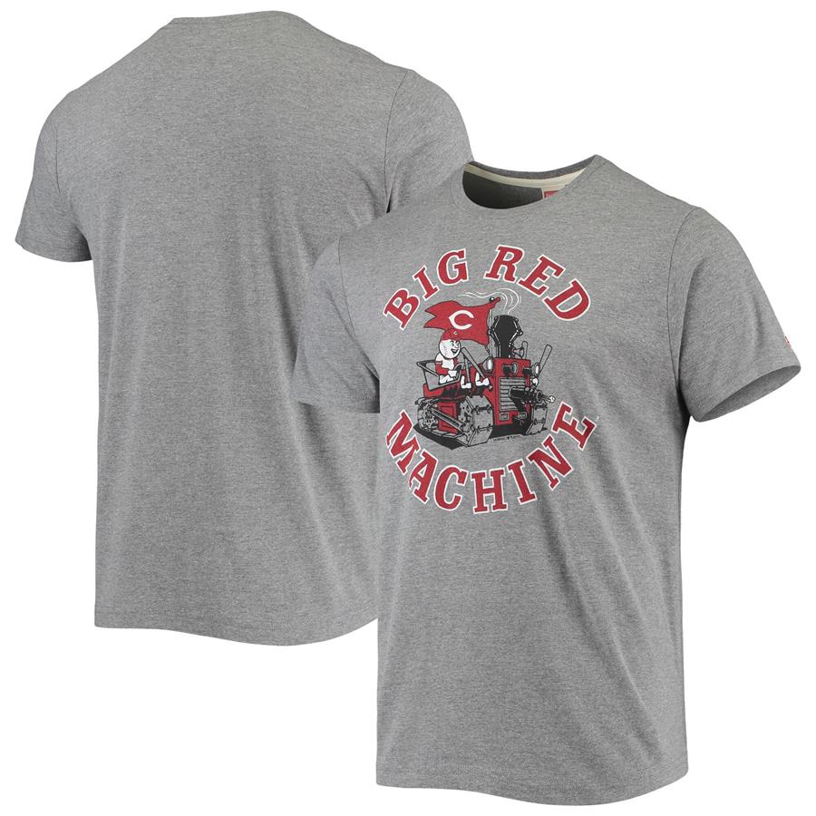 Cincinnati Reds Homage Hyper Local Tri-Blend T-Shirt -Heathered Gray