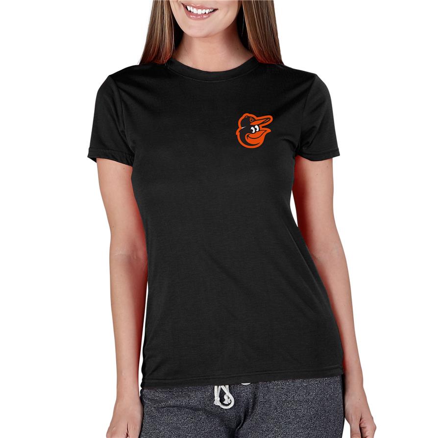 Baltimore Orioles Concepts Sport Women's Marathon Knit T-Shirt - Black