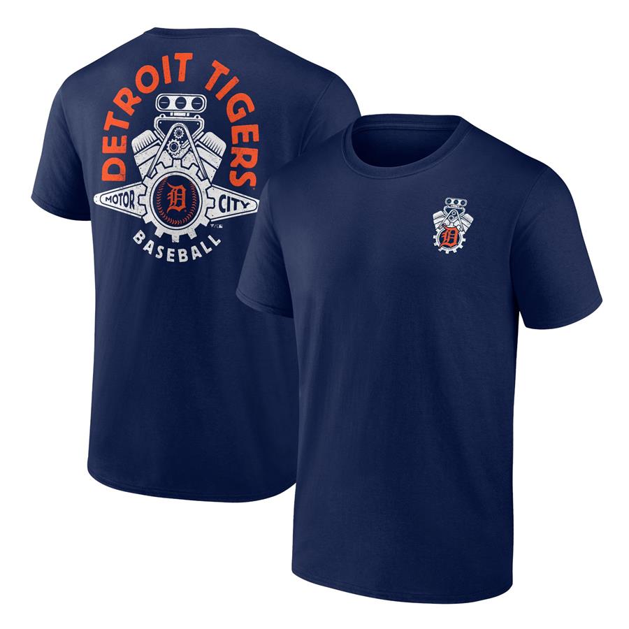 Detroit Tigers Fanatics Branded Hometown Collection Engine Block T-Shirt - Navy