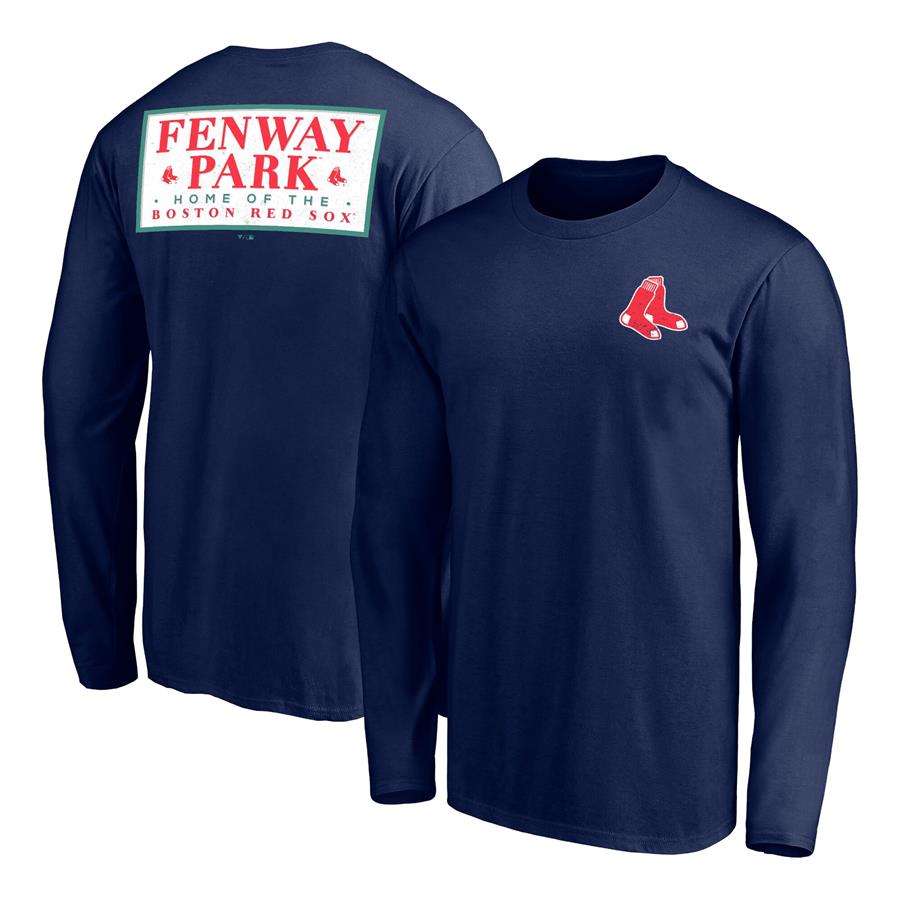 Boston Red Sox Fanatics Branded Hometown Collection Fenway Park Long Sleeve T-Shirt - Navy