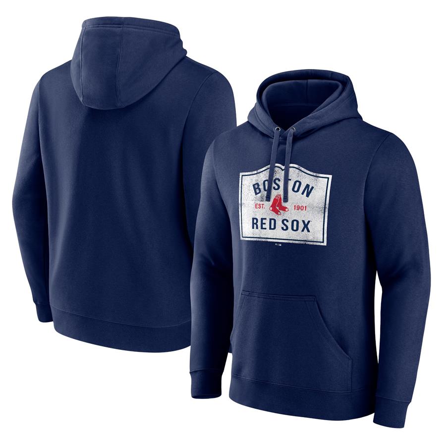 Boston Red Sox Fanatics Branded Hometown Collection Welcome Sign Pullover Hoodie - Navy