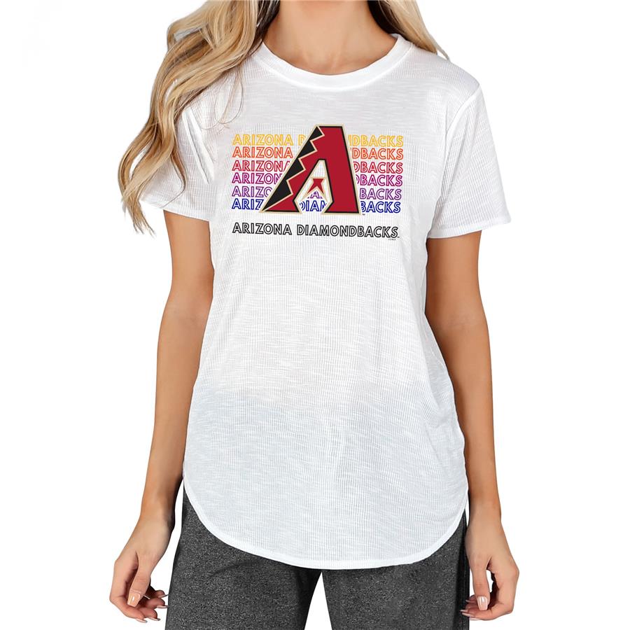 Arizona Diamondbacks Concepts Sport Women's Gable Knit T-Shirt - White
