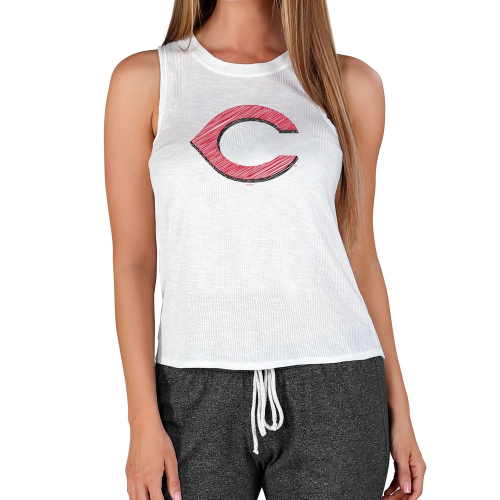 Cincinnati Reds Concepts Sport Women's Gable Knit Tank - White