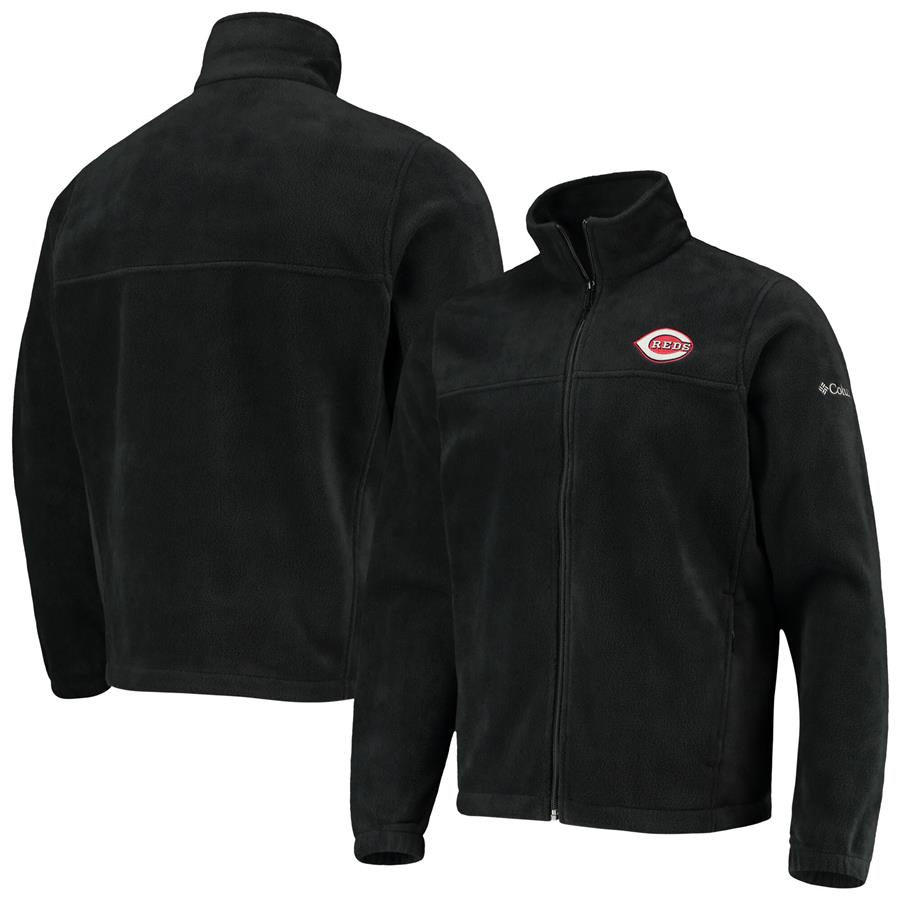 Cincinnati Reds Columbia Full-Zip Flanker Jacket - Black