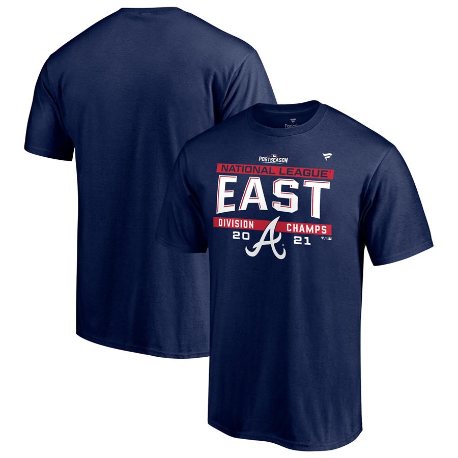 Atlanta Braves Fanatics Branded 2021 NL East Division Champions Locker Room T-Shirt - Navy