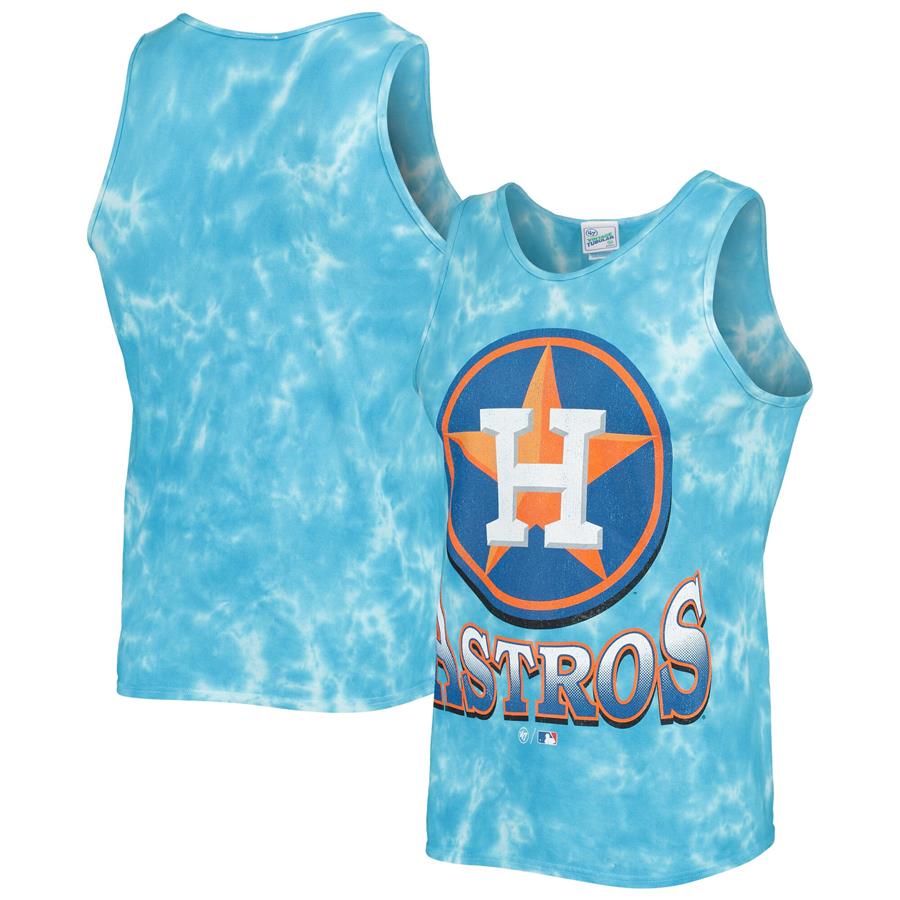 Houston Astros '47 Big Leaguer Tubular Tie-Dye Tank Top - Blue