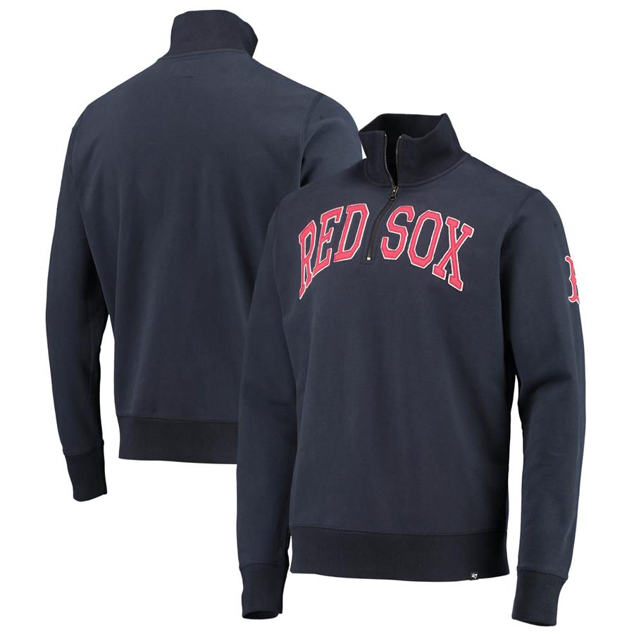 Boston Red Sox '47 Upstate Striker Quarter-Zip Jacket - Navy