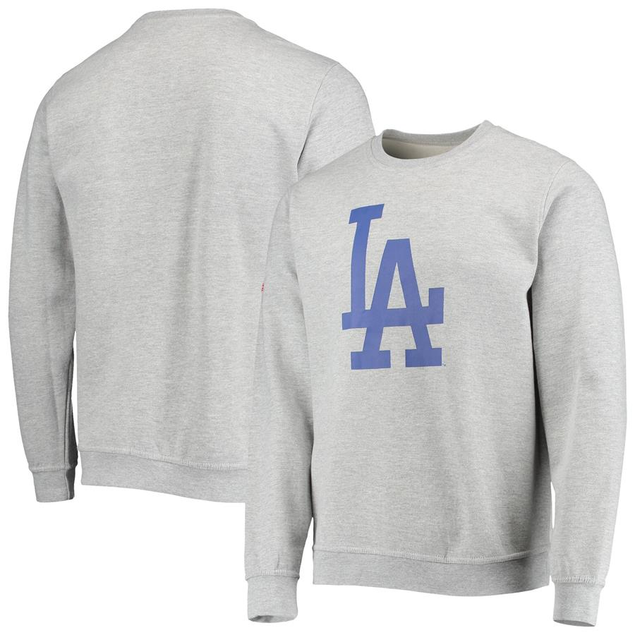 Los Angeles Dodgers Stitches Pullover Sweatshirt - Heathered Gray