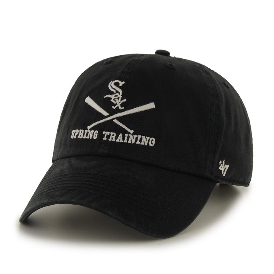 Chicago White Sox '47 2022 MLB Spring Training Cross Bone Clean Up Adjustable Hat - Black