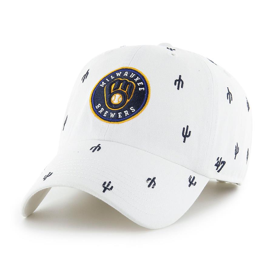 Milwaukee Brewers '47 Women's 2022 MLB Spring Training Confetti Clean Up Adjustable Hat - White