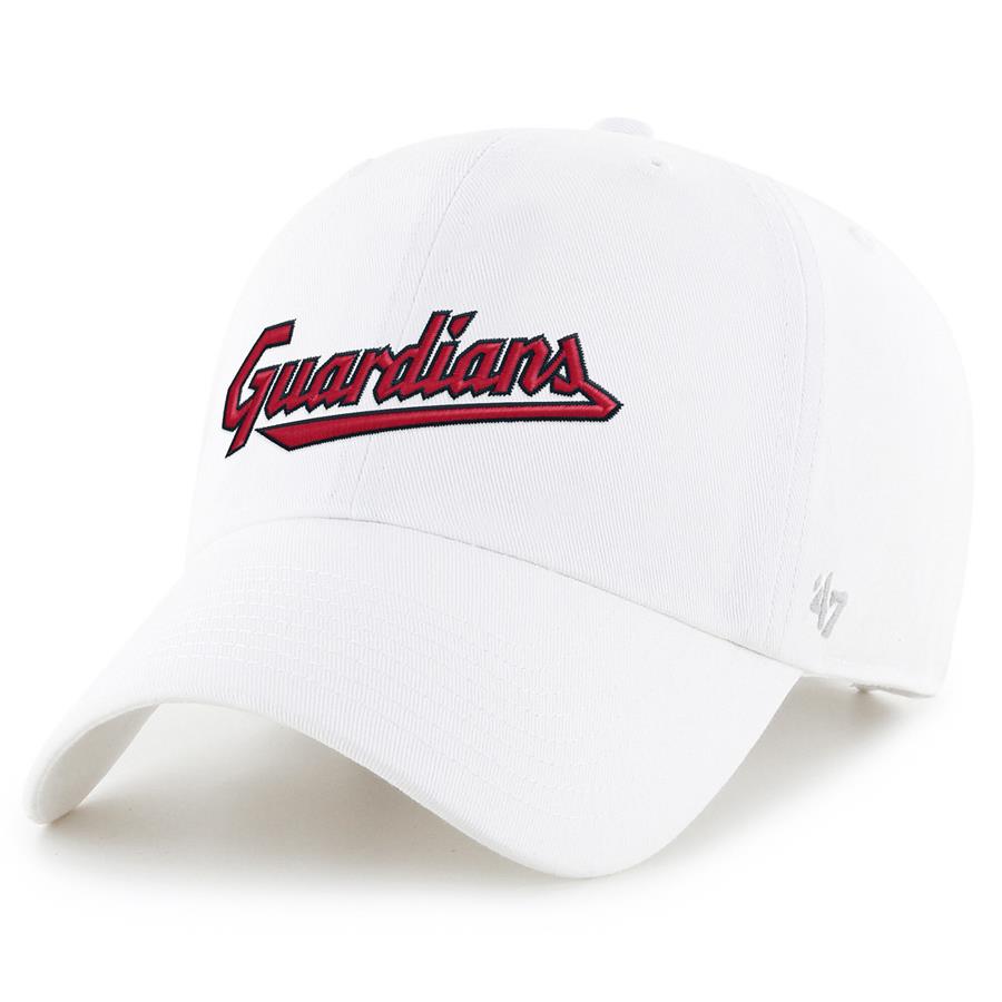 Cleveland Guardians '47 Script Clean Up Adjustable Hat - White