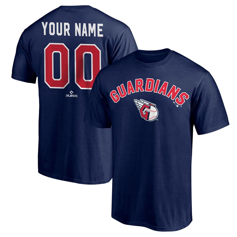 Cleveland Guardians Fanatics Branded Personalized Winning Streak T-Shirt - Navy