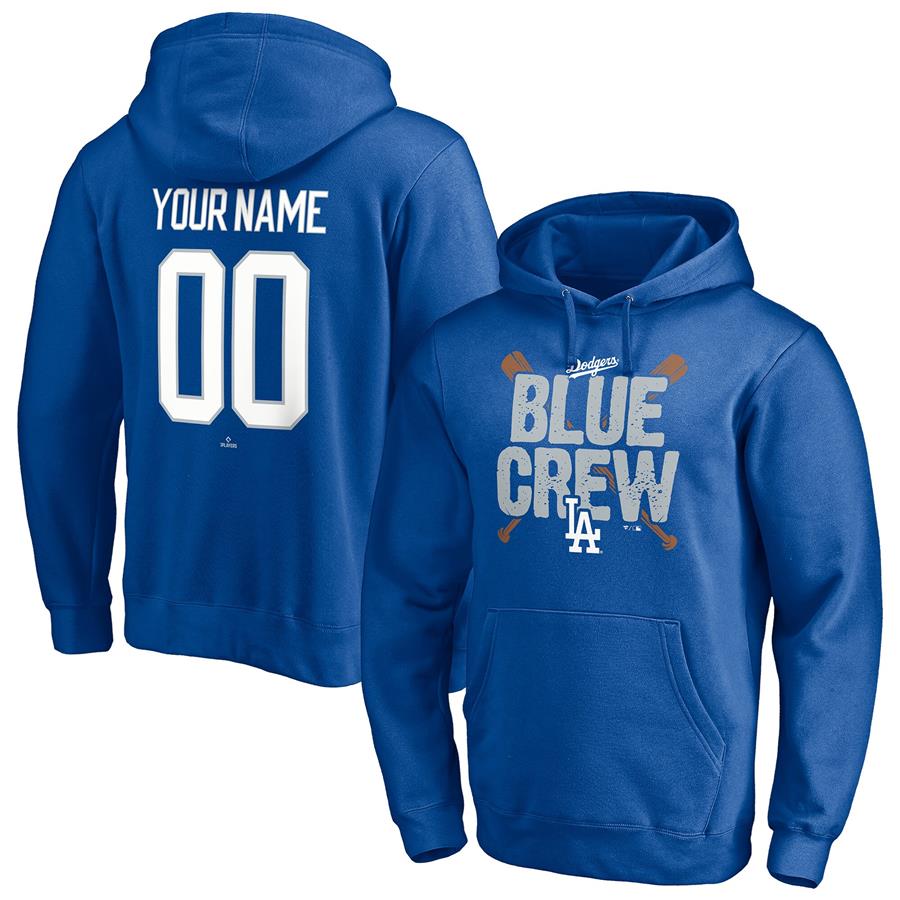 Los Angeles Dodgers Fanatics Branded Hometown Legend Personalized Name & Number Pullover Hoodie - Royal