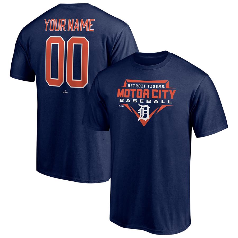 Detroit Tigers Fanatics Branded Hometown Legend Personalized Name & Number T-Shirt - Navy