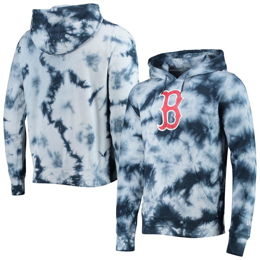 Boston Red Sox New Era Tie-Dye Pullover Hoodie - Navy