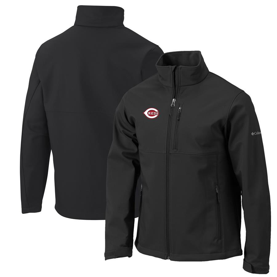 Cincinnati Reds Columbia Ascender Full-Zip Jacket - Black