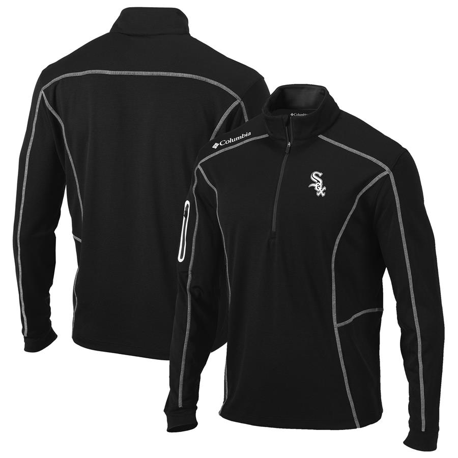 Chicago White Sox Columbia Shotgun Omni-Wick Quarter-Zip Pullover Jacket - Black