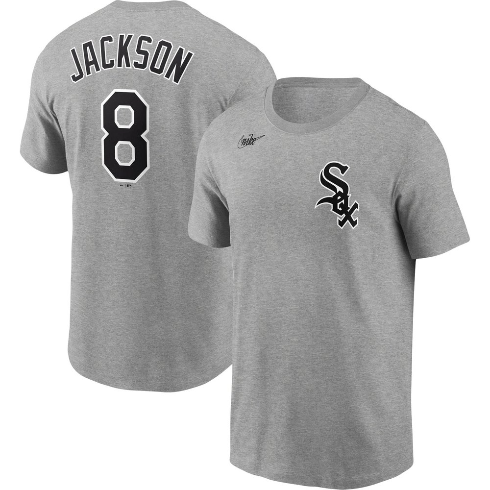 Bo Jackson Chicago White Sox Nike Cooperstown Collection Name & Number T-Shirt - Heathered Gray