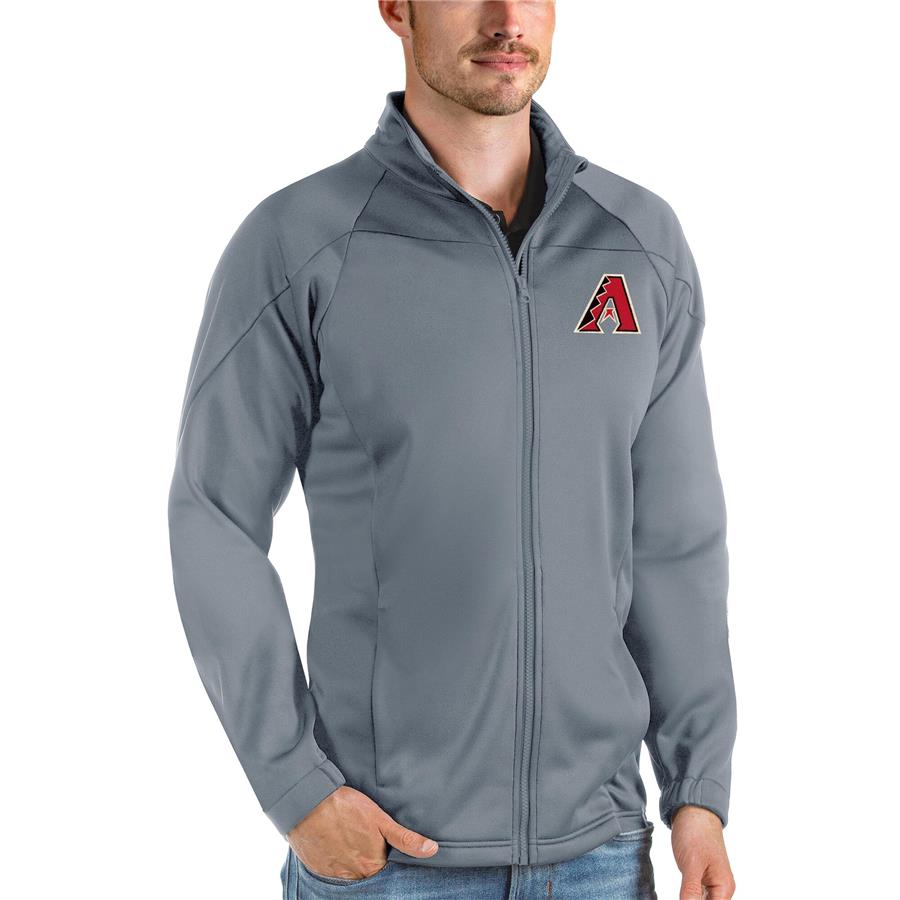 Arizona Diamondbacks Antigua Links Full-Zip Golf Jacket - Gray