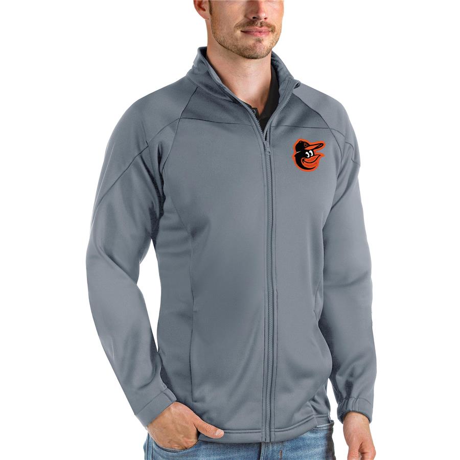 Baltimore Orioles Antigua Links Full-Zip Golf Jacket - Gray